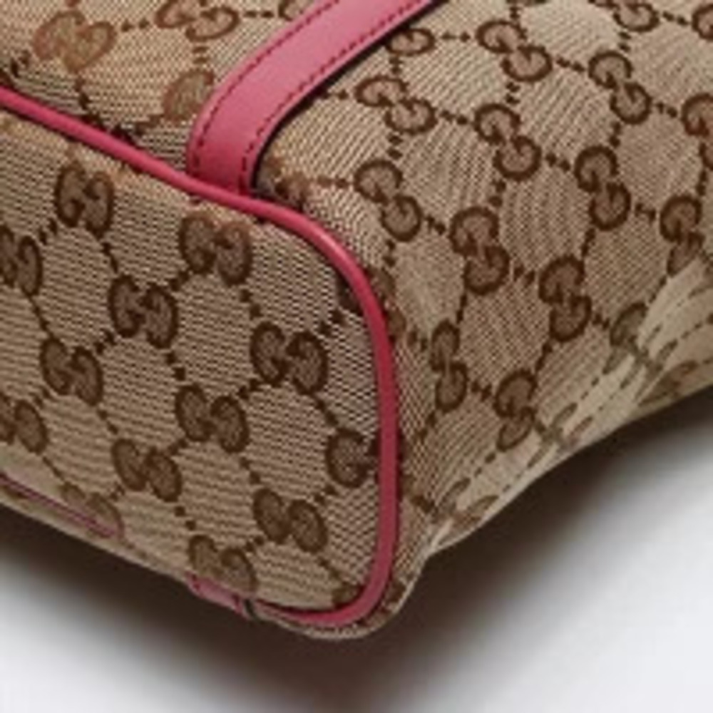 Gucci GG Canvas Tote Shoulder Bag Beige Brown - Picture 7 of 13